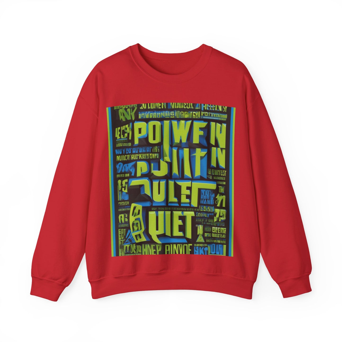 boostlete-am-crew-type-power-in-quiet-arc-paper-1481 — Unisex Heavy Blend Crewneck (G18000)
