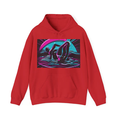 boostlete-pr-season-icon-swimmer-duotone-bold-0126 — Unisex Heavy Blend Hooded Sweatshirt (Gildan)