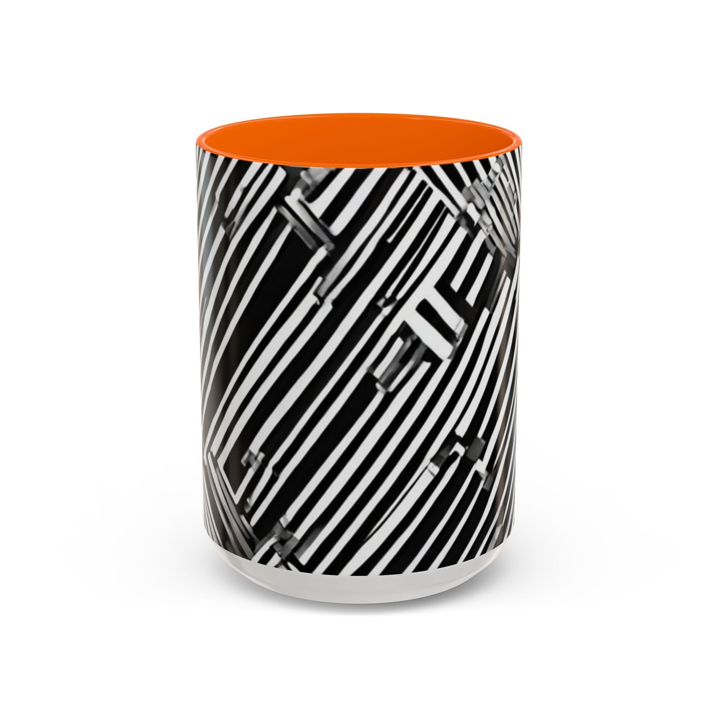 boostlete-mile-by-mile-pattern-barcode-monoline-0059 — Accent Mug 11oz/15oz