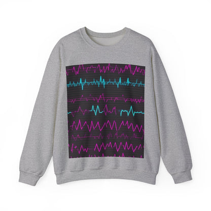 boostlete-boost-mode-pattern-ekg-modern-0111 — Unisex Heavy Blend Crewneck Sweatshirt (Gildan)