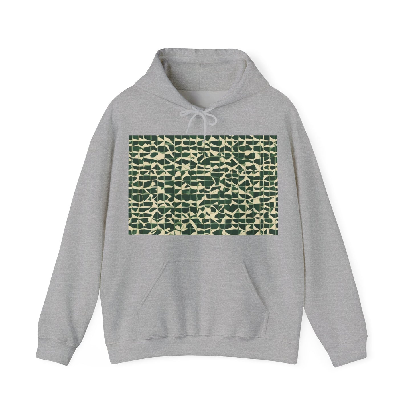 boostlete-iron-intent-pattern-plate-number-isometric-0099 — Unisex Heavy Blend Hooded Sweatshirt (Gildan)