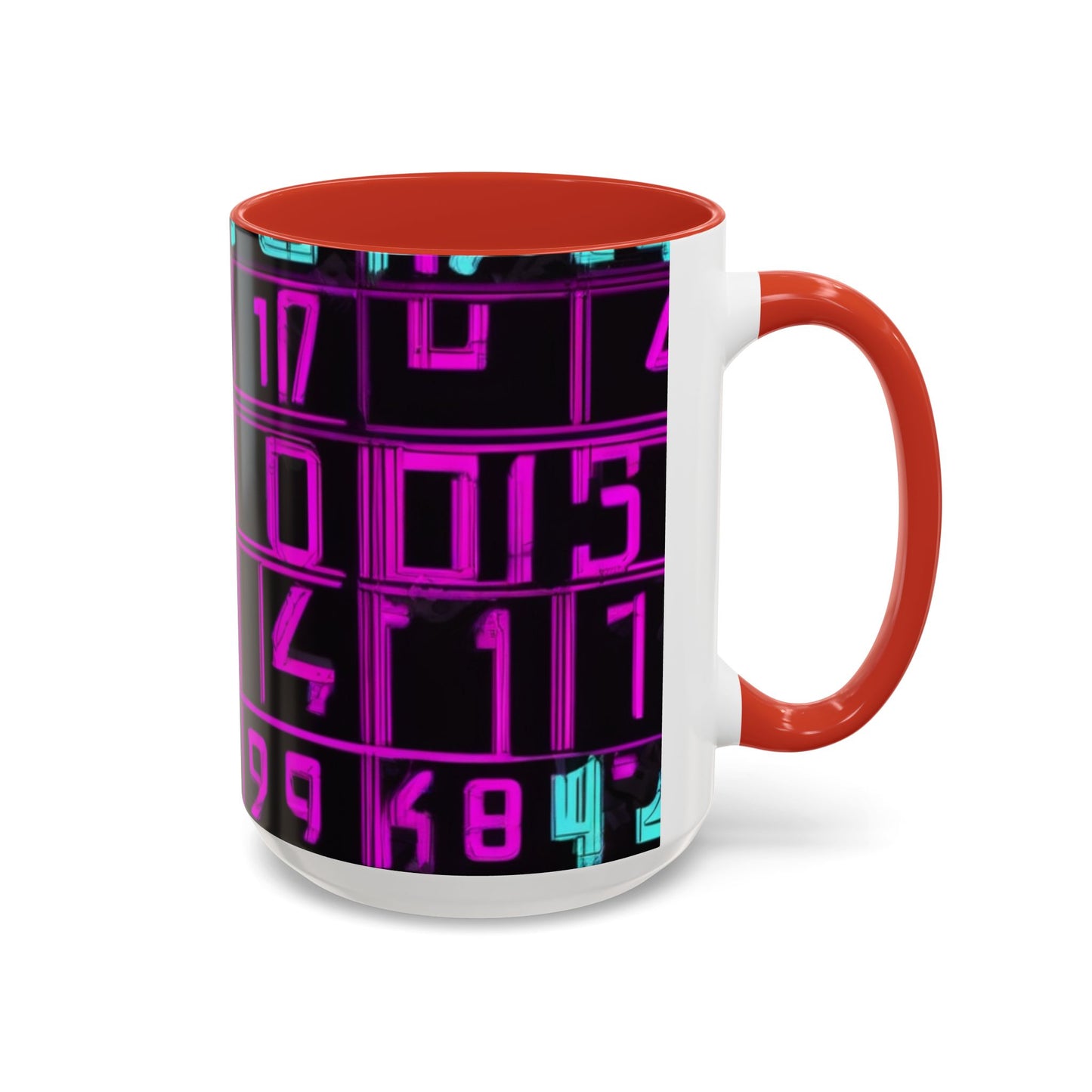 boostlete-iron-intent-pattern-plate-number-retro-0227 — Accent Mug 11oz/15oz