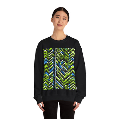 boostlete-rise-grind-pattern-chevron-isometric-0195 — Unisex Heavy Blend Crewneck Sweatshirt (Gildan)
