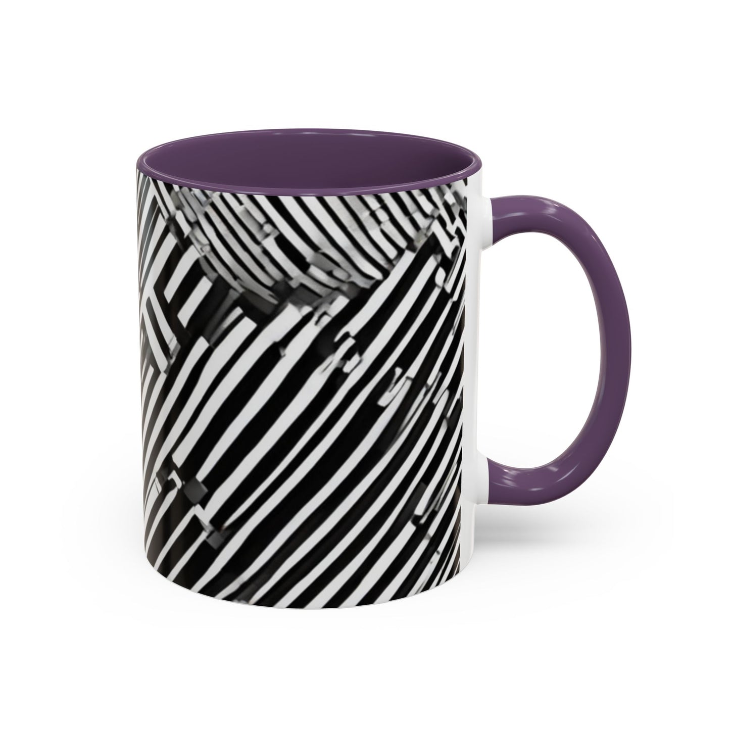 boostlete-mile-by-mile-pattern-barcode-monoline-0059 — Accent Mug 11oz/15oz