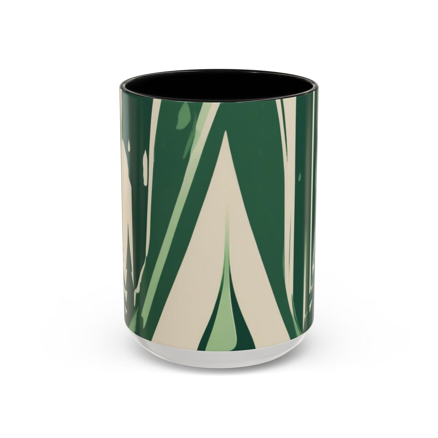 boostlete-quiet-power-icon-water-glitch-retro-0186 — Accent Mug 11/15oz