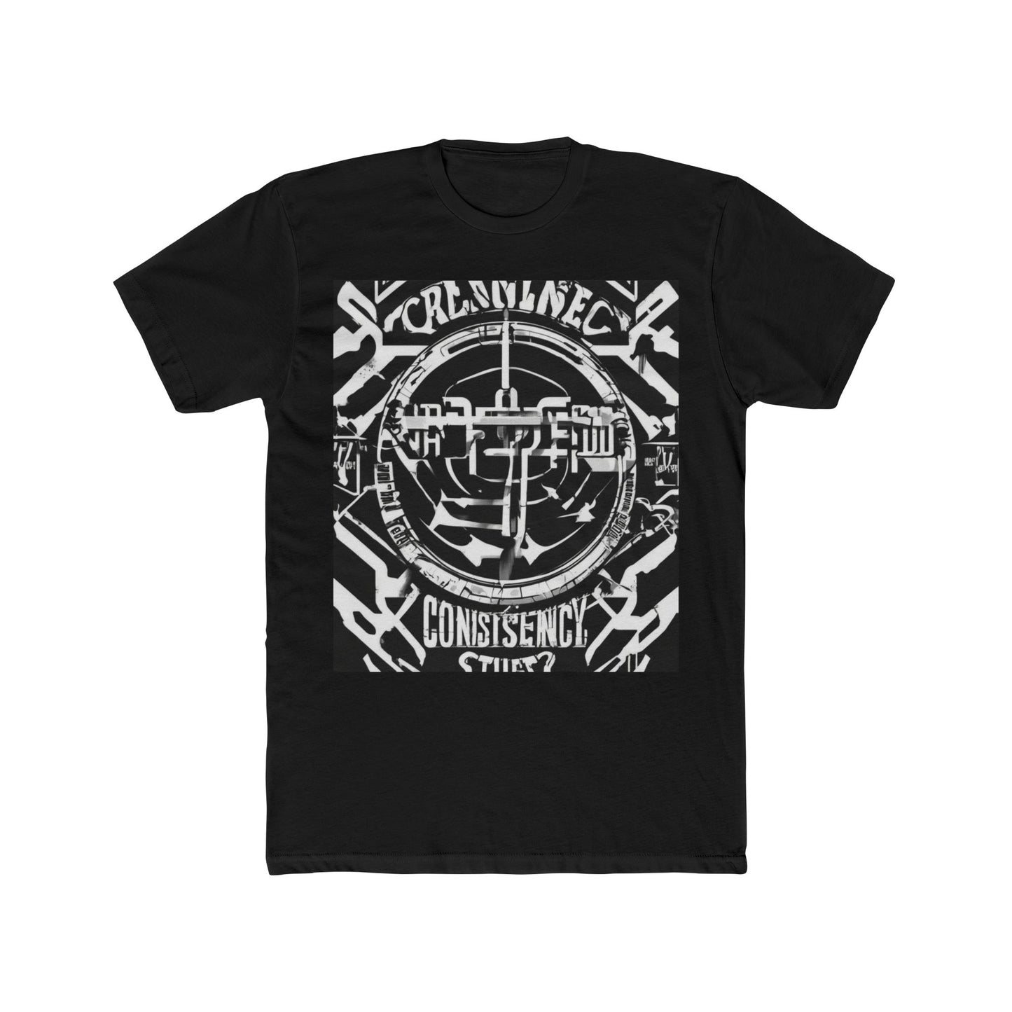 boostlete-am-crew-type-consistency-is-the-flex-centered-industrial-0137 — Unisex Cotton Crew Tee (NL 3600)