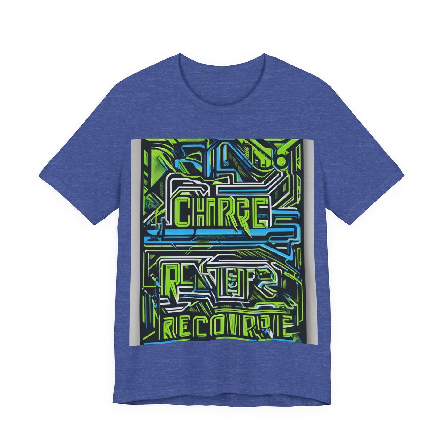 boostlete-pr-season-type-charge-train-recover-outline-over-solid-geometric-0129 — Unisex Jersey Short Sleeve (B+C 3001)