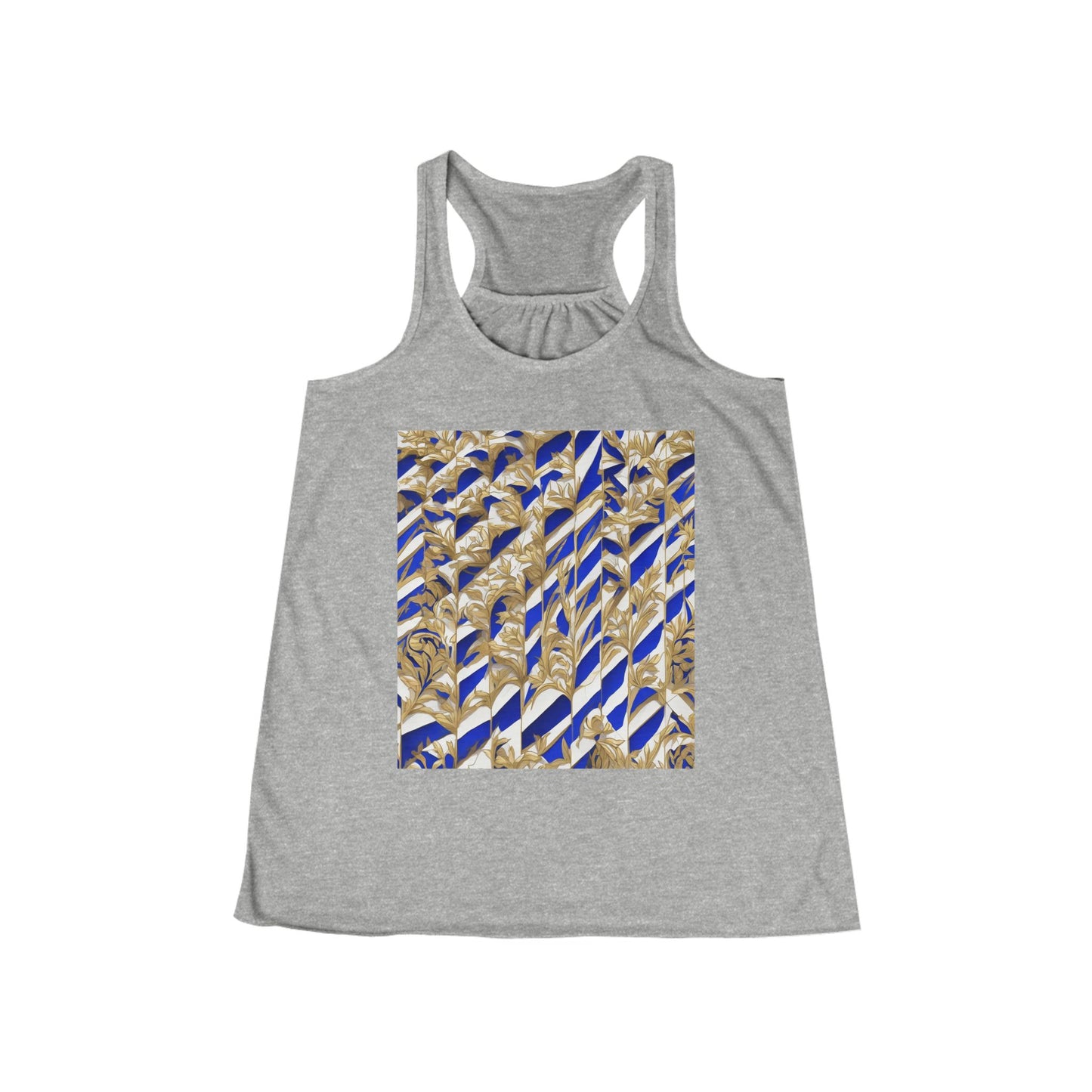 boostlete-iron-intent-pattern-stair-steps-engraved-0083 — Women's Flowy Racerback Tank (B+C 8800)