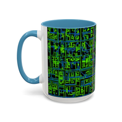 boostlete-mile-by-mile-pattern-plate-number-blueprint-0147 — Accent Mug 11oz/15oz