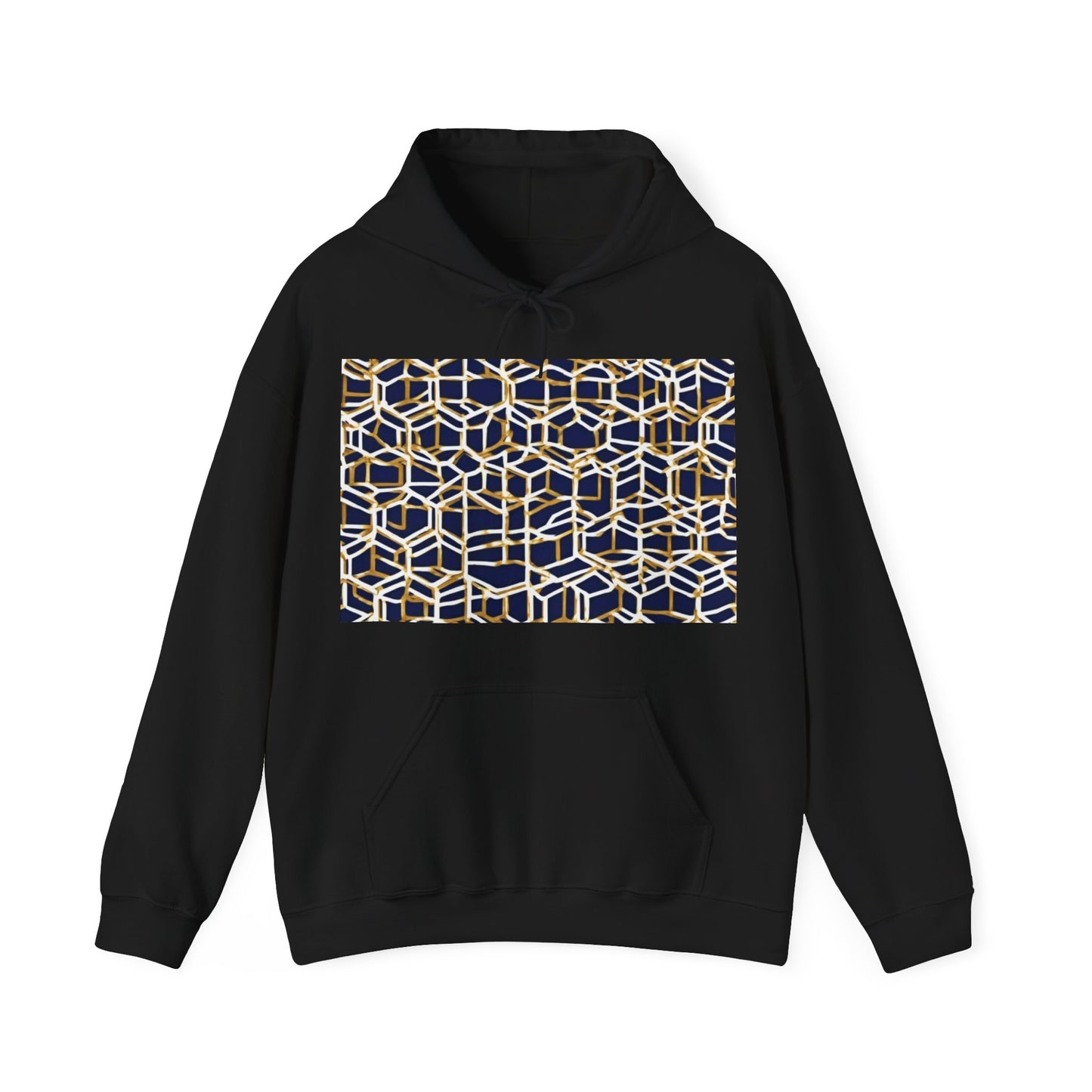 boostlete-am-crew-pattern-hex-industrial-0131 — Unisex Heavy Blend Hooded Sweatshirt (Gildan)