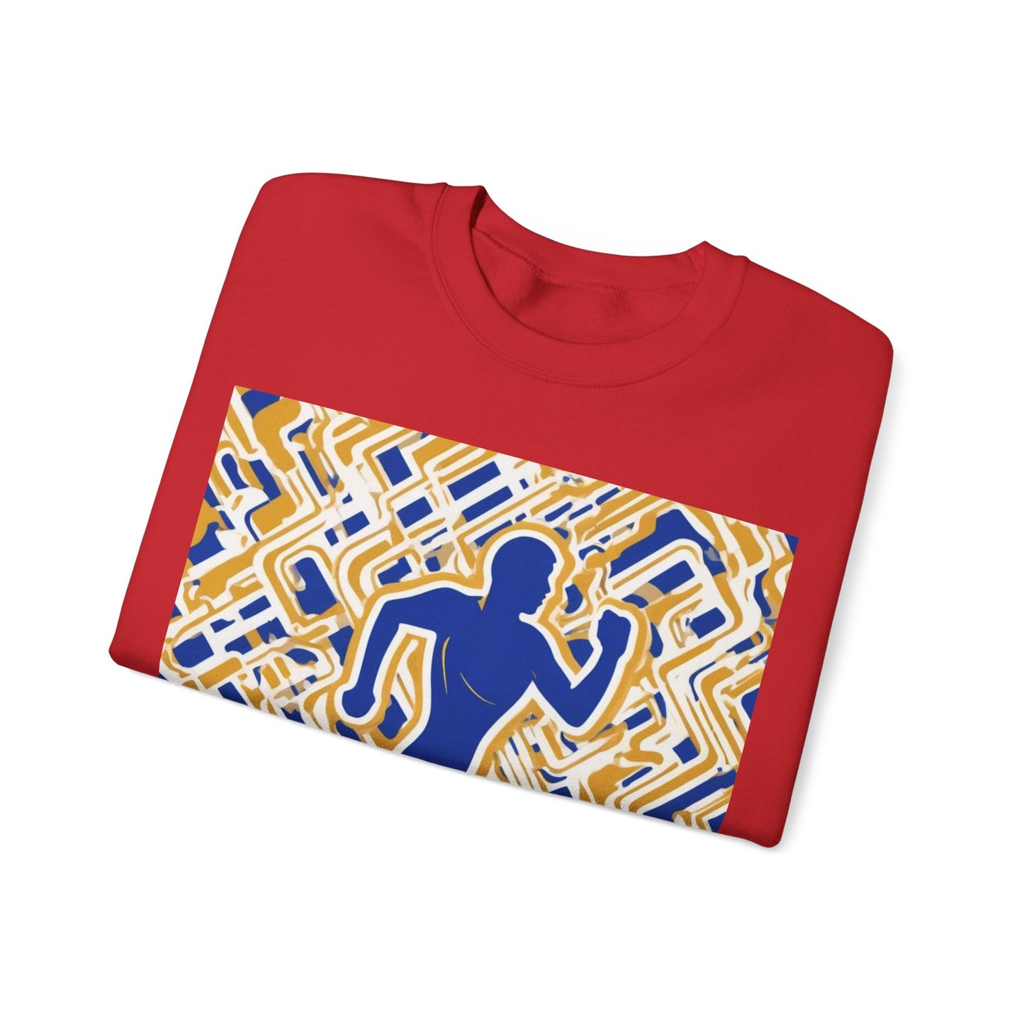 boostlete-pr-season-icon-runner-outline-industrial-0170 — Unisex Heavy Blend Crewneck Sweatshirt (Gildan)