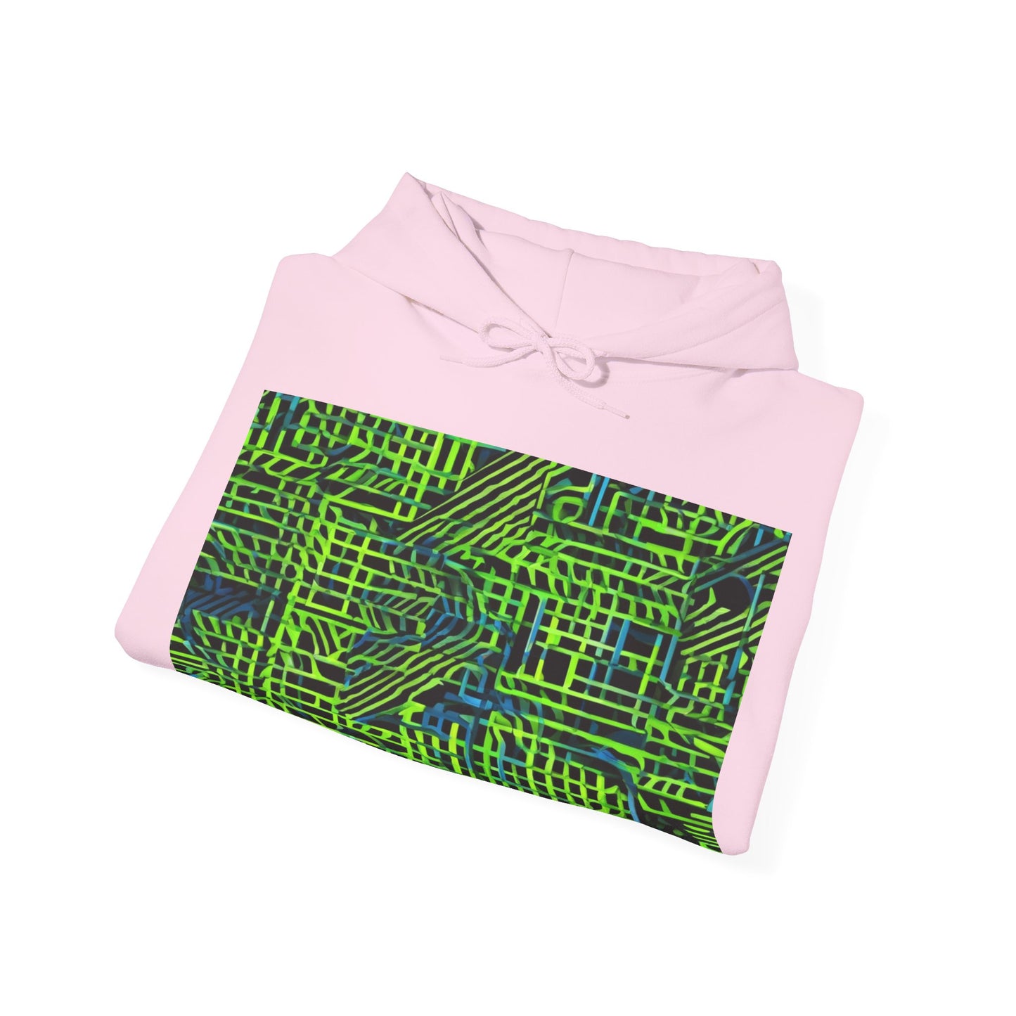boostlete-quiet-power-pattern-stair-steps-industrial-0751 — Unisex Heavy Blend Hoodie (G18500)