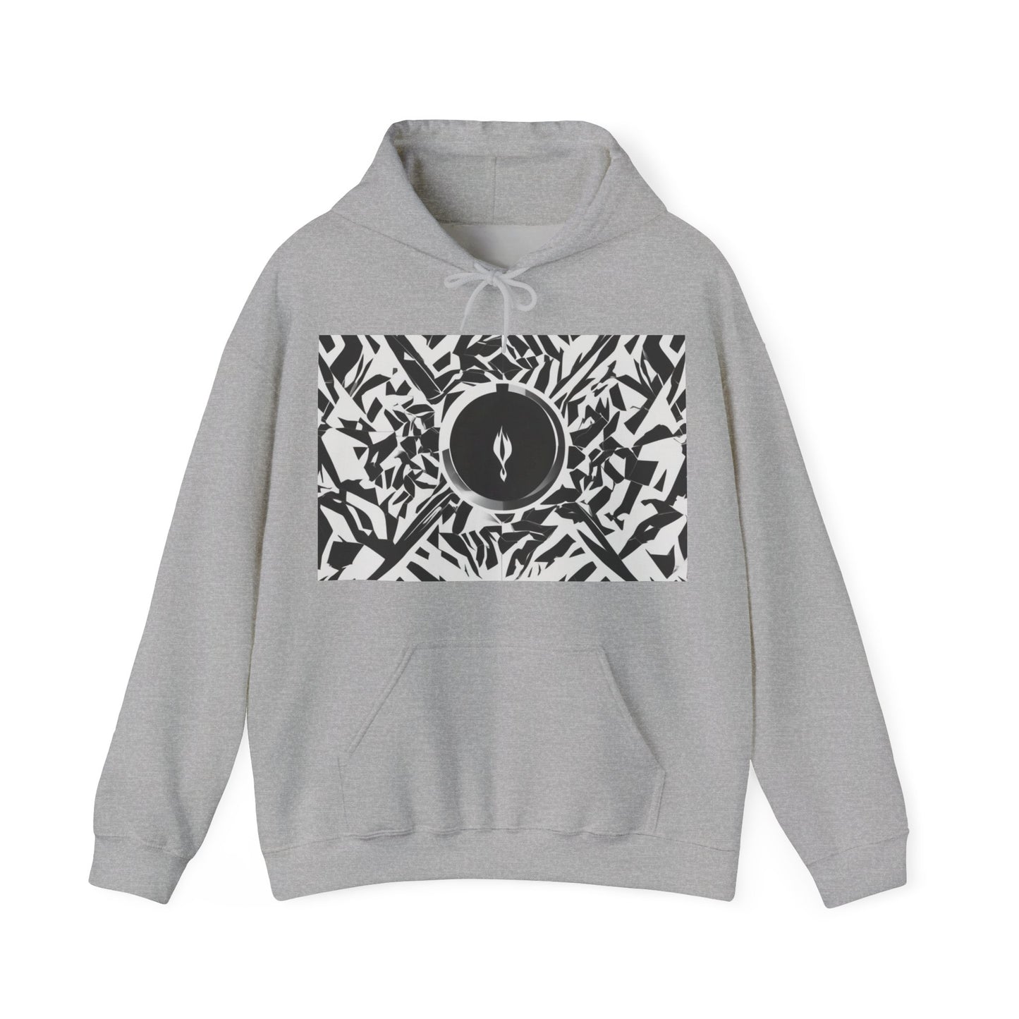 boostlete-am-crew-icon-flame-matte-geometric-0286 — Unisex Heavy Blend Hooded Sweatshirt (Gildan)