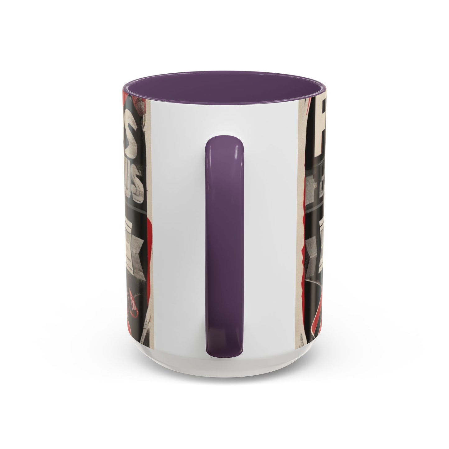 boostlete-mile-by-mile-type-focus-over-feelings-split-retro-0841 — Accent Mug 11/15oz