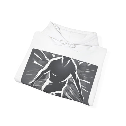 boostlete-iron-intent-scene-sprinter-soft-athletic-0108 — Unisex Heavy Blend Hooded Sweatshirt (Gildan)