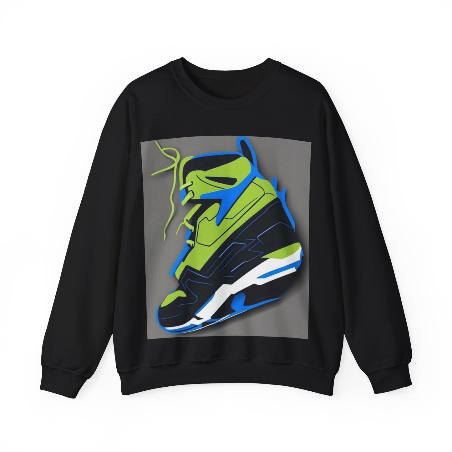 boostlete-quiet-power-icon-sneaker-duotone-paper-0066 — Unisex Heavy Blend Crewneck Sweatshirt (Gildan)