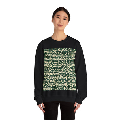 boostlete-iron-intent-pattern-plate-number-isometric-0099 — Unisex Heavy Blend Crewneck Sweatshirt (Gildan)
