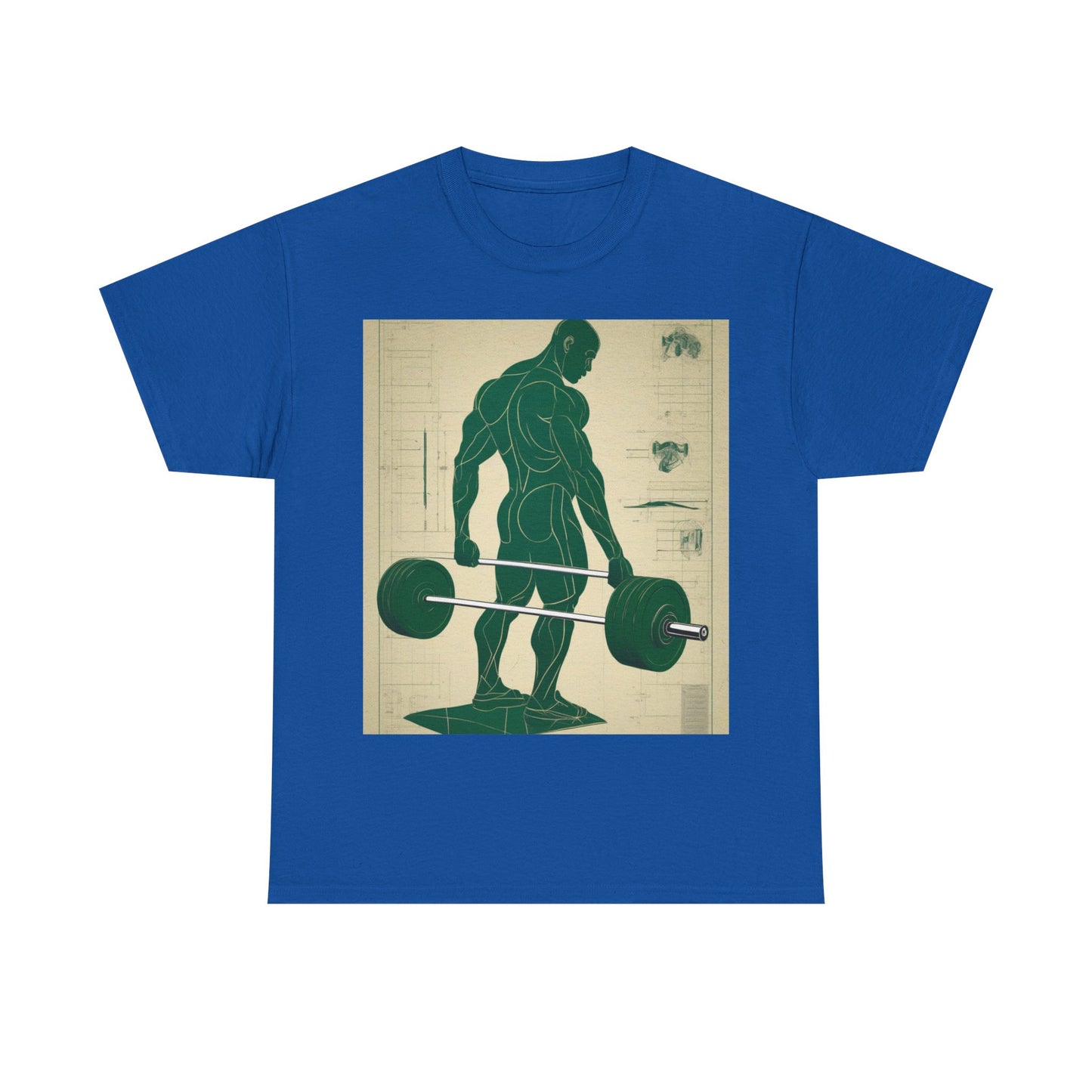 boostlete-recovery-progress-scene-deadlift-3d-blueprint-0236 — Unisex Heavy Cotton Tee (Gildan 5000)