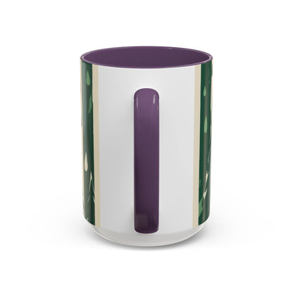 boostlete-quiet-power-icon-water-glitch-retro-0186 — Accent Mug 11/15oz