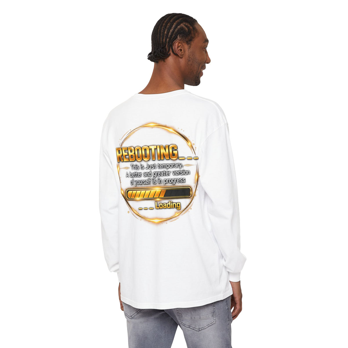 Rebooting Loading Graphic Long Sleeve T-Shirt