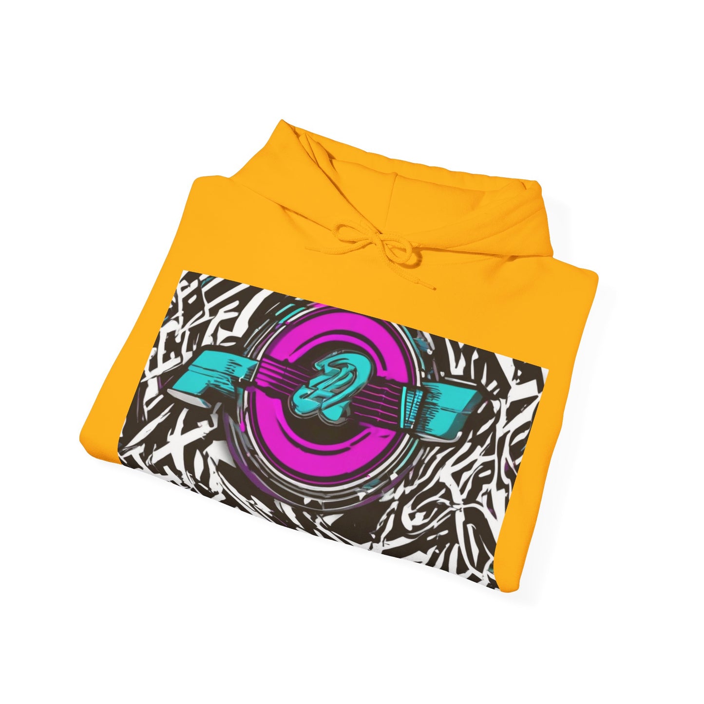 boostlete-boost-mode-type-again-badge-monoline-0293 — Unisex Heavy Blend Hooded Sweatshirt (Gildan)