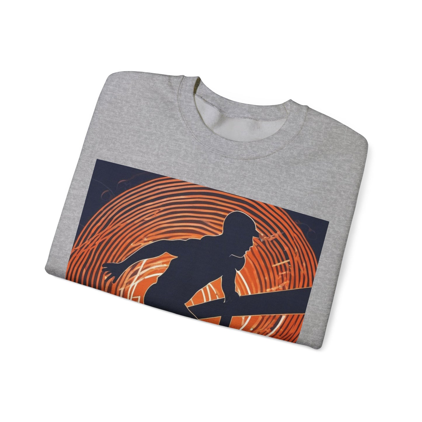 boostlete-iron-intent-scene-hurdler-neon-modern-0264 — Unisex Heavy Blend Crewneck Sweatshirt (Gildan)