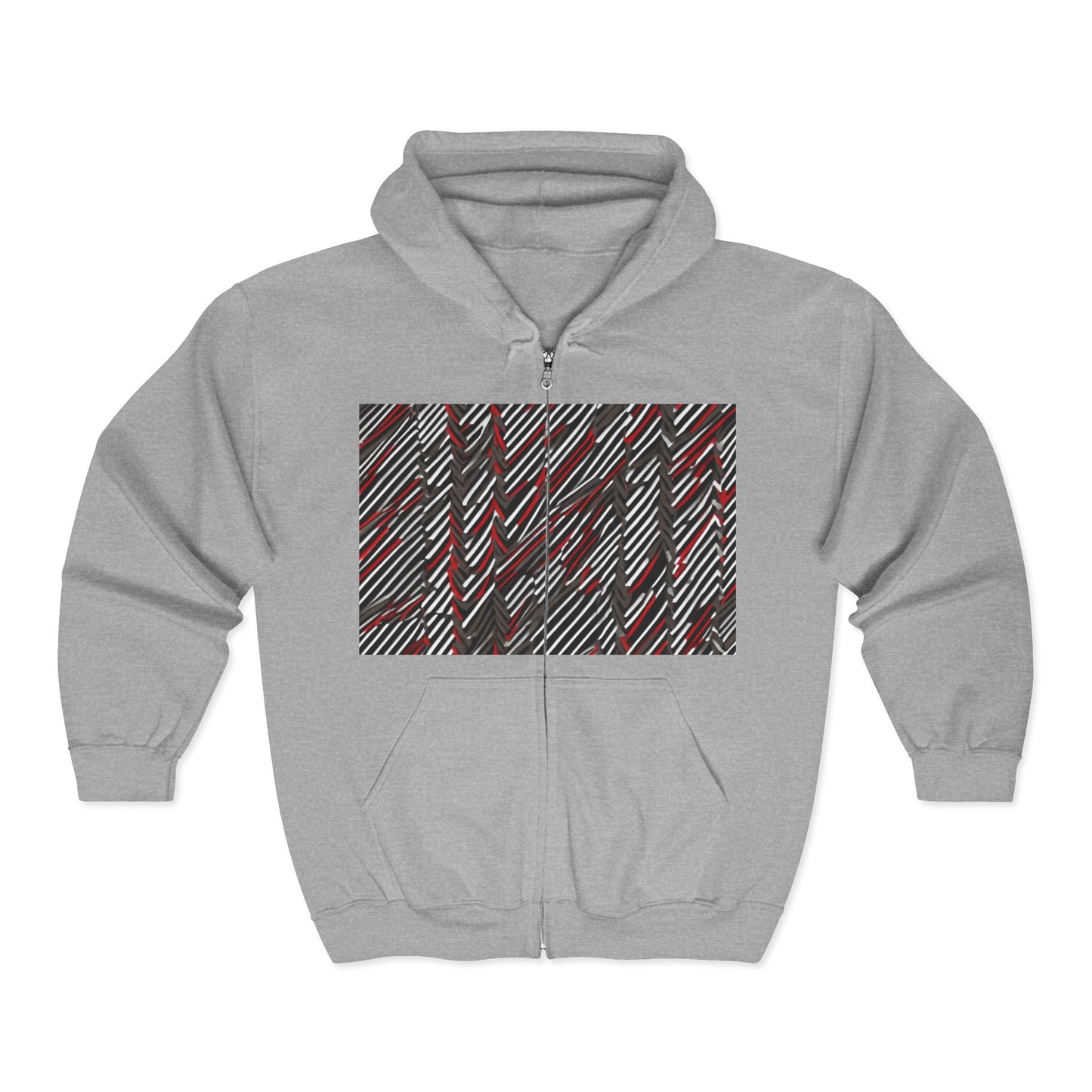 boostlete-field-day-pattern-diagonal-paper-0287 — Unisex Heavy Blend Full-Zip Hooded Sweatshirt