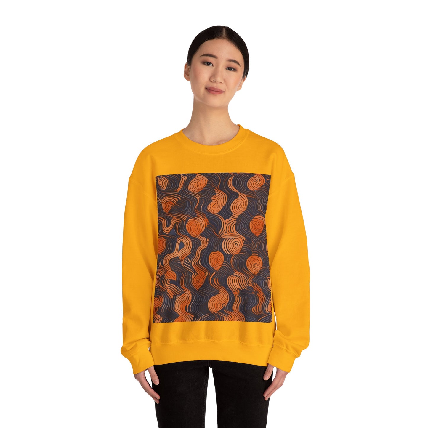 boostlete-iron-intent-pattern-topographic-engraved-0019 — Unisex Heavy Blend Crewneck Sweatshirt (Gildan)