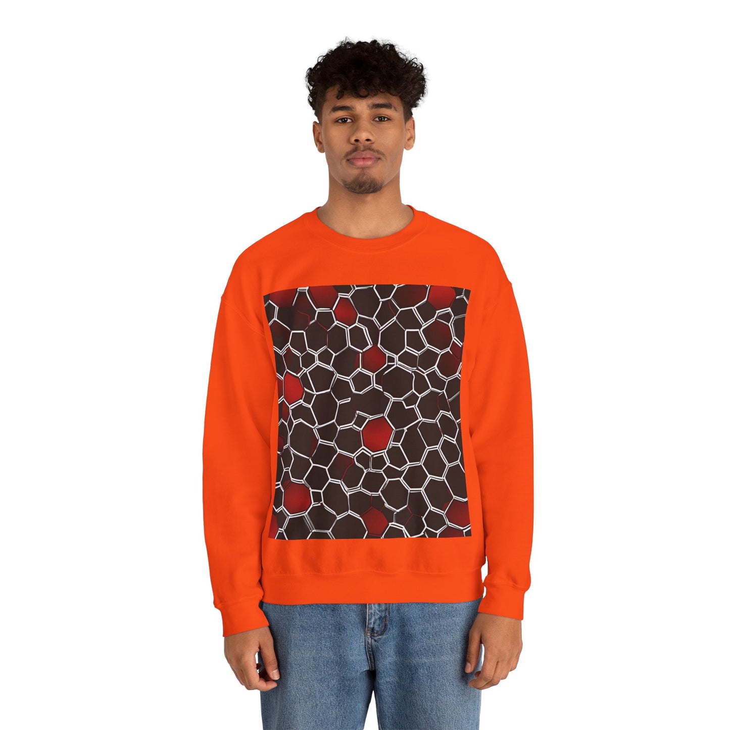boostlete-quiet-power-pattern-hex-vector-0039 — Unisex Heavy Blend Crewneck (G18000)