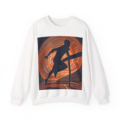 boostlete-iron-intent-scene-hurdler-neon-modern-0264 — Unisex Heavy Blend Crewneck Sweatshirt (Gildan)