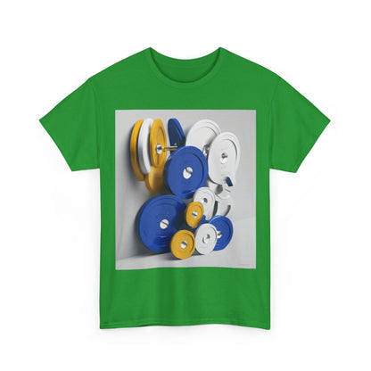 boostlete-field-day-icon-barbell-offset-geometric-0150 — Unisex Heavy Cotton Tee (Gildan 5000)