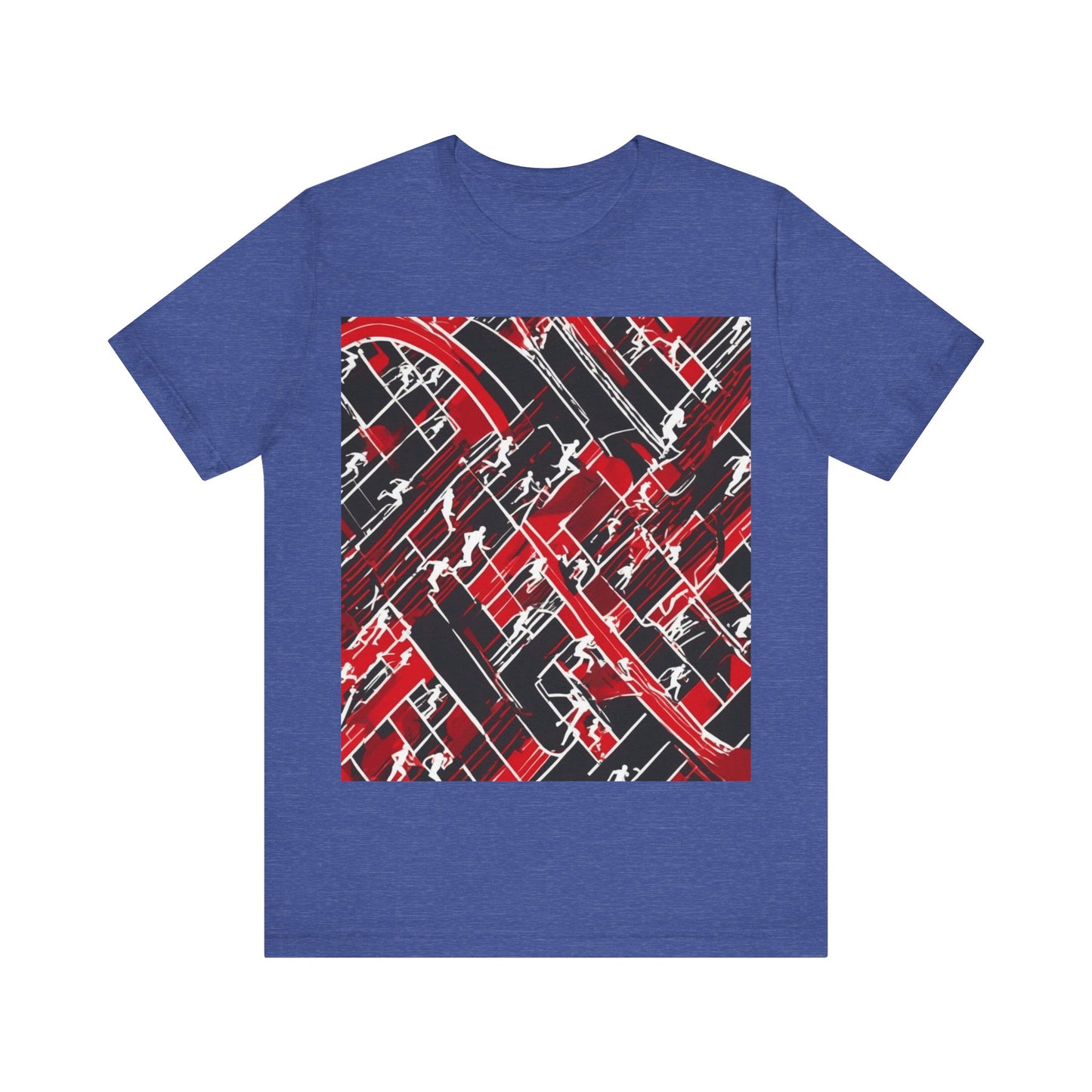 boostlete-pr-season-scene-marathoner-outline-modern-0124 — Unisex Jersey Short Sleeve (B+C 3001)