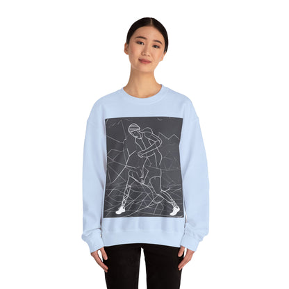 boostlete-pr-season-scene-runner-outline-geometric-1072 — Unisex Heavy Blend Crewneck (G18000)