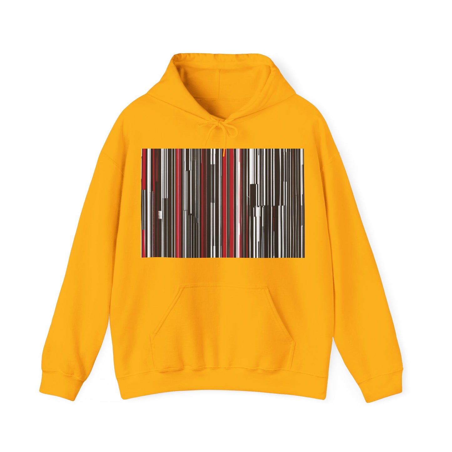 boostlete-am-crew-pattern-barcode-athletic-0911 — Unisex Heavy Blend Hoodie (G18500)
