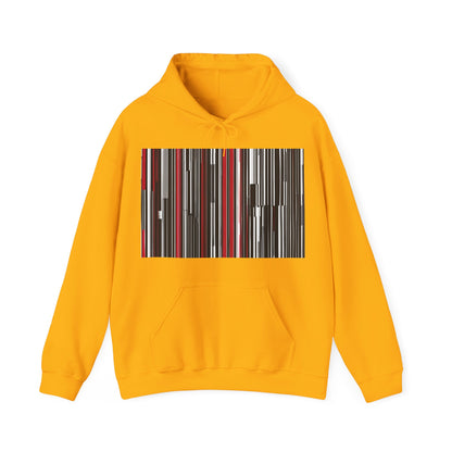 boostlete-am-crew-pattern-barcode-athletic-0911 — Unisex Heavy Blend Hoodie (G18500)