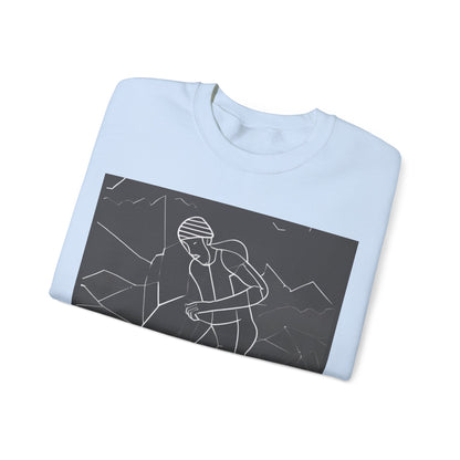 boostlete-pr-season-scene-runner-outline-geometric-1072 — Unisex Heavy Blend Crewneck (G18000)