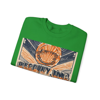 boostlete-boost-mode-type-recovery-progress-outline-over-solid-badge-0161 — Unisex Heavy Blend Crewneck Sweatshirt (Gildan)