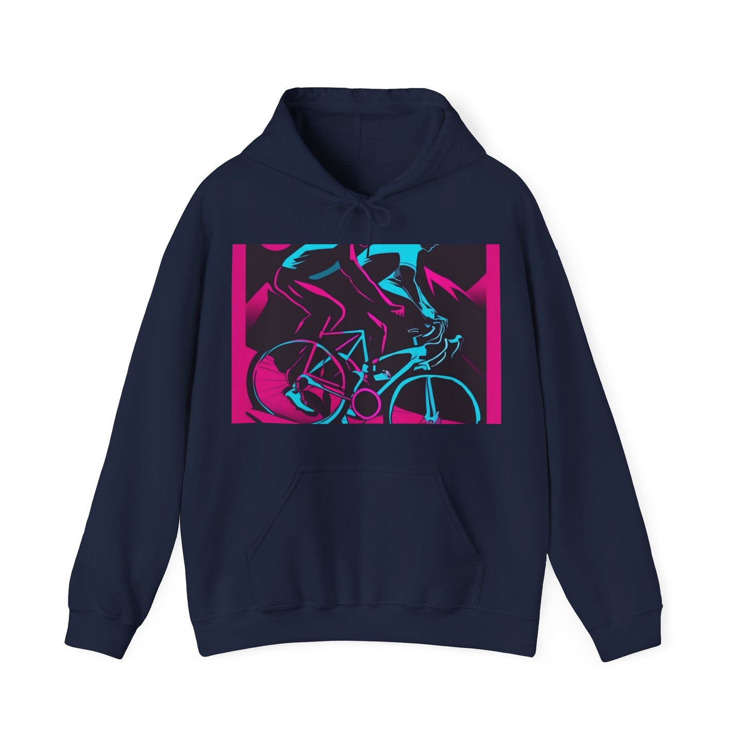 boostlete-rise-grind-scene-cyclist-outline-vector-0868 — Unisex Heavy Blend Hoodie (G18500)