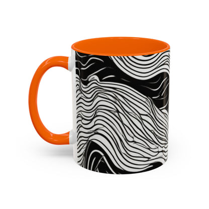 boostlete-field-day-pattern-topographic-line-art-0239 — Accent Mug 11oz/15oz