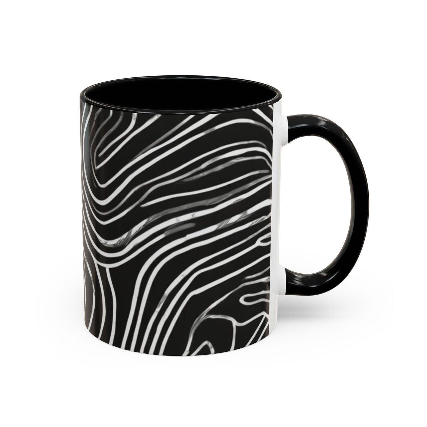 boostlete-field-day-pattern-topographic-badge-0307 — Accent Mug 11oz/15oz