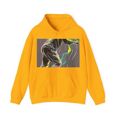 boostlete-iron-intent-scene-athlete-neon-monoline-0140 — Unisex Heavy Blend Hooded Sweatshirt (Gildan)