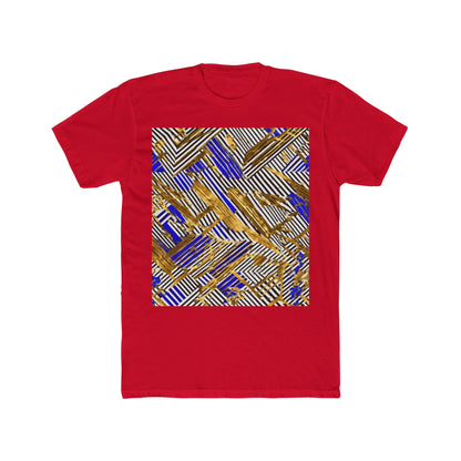 boostlete-boost-mode-pattern-diagonal-monoline-0015 — Unisex Cotton Crew Tee (NL 3600)