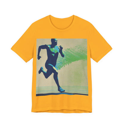 boostlete-am-crew-scene-sprinter-halftone-engraved-0092 — Unisex Jersey Short Sleeve (B+C 3001)