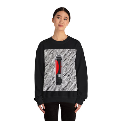 boostlete-rise-grind-icon-battery-motion-badge-0266 — Unisex Heavy Blend Crewneck Sweatshirt (Gildan)