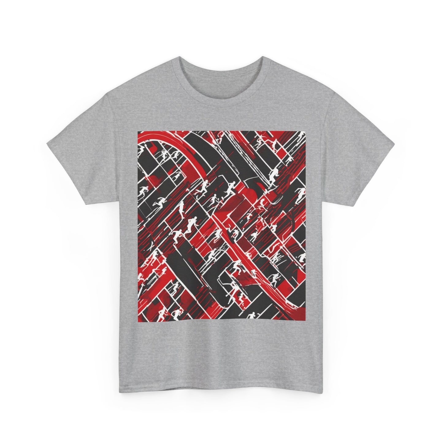 boostlete-pr-season-scene-marathoner-outline-modern-0124 — Unisex Heavy Cotton Tee (Gildan 5000)