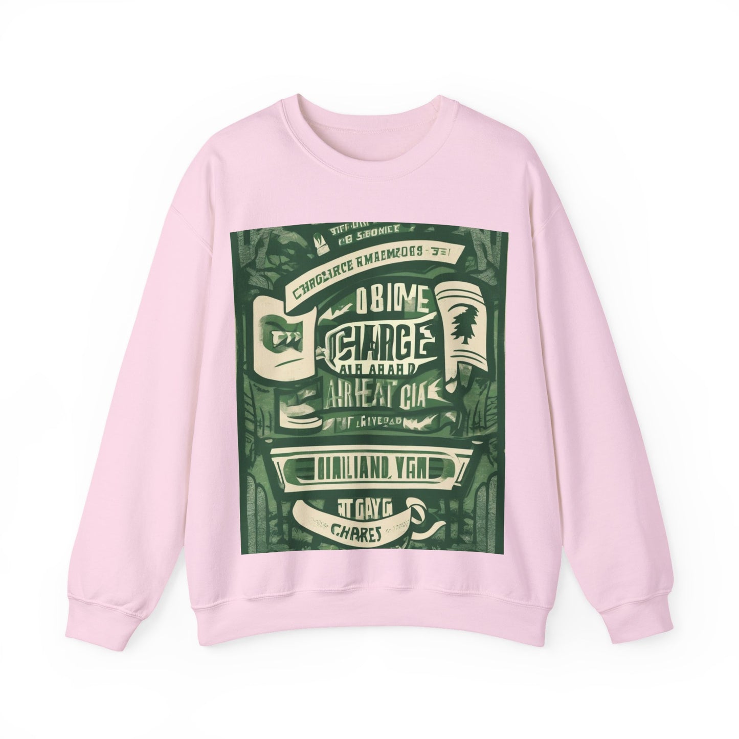 boostlete-am-crew-type-charge-ahead-banner-paper-0965 — Unisex Heavy Blend Crewneck (G18000)