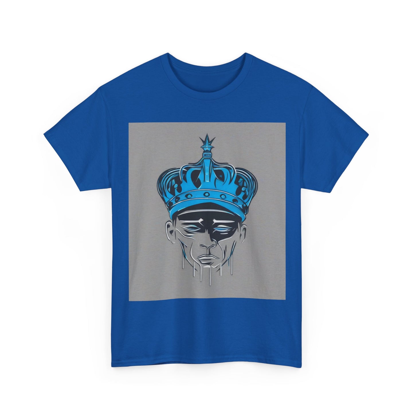 boostlete-am-crew-icon-crown-grainy-monoline-0022 — Unisex Heavy Cotton Tee (Gildan 5000)