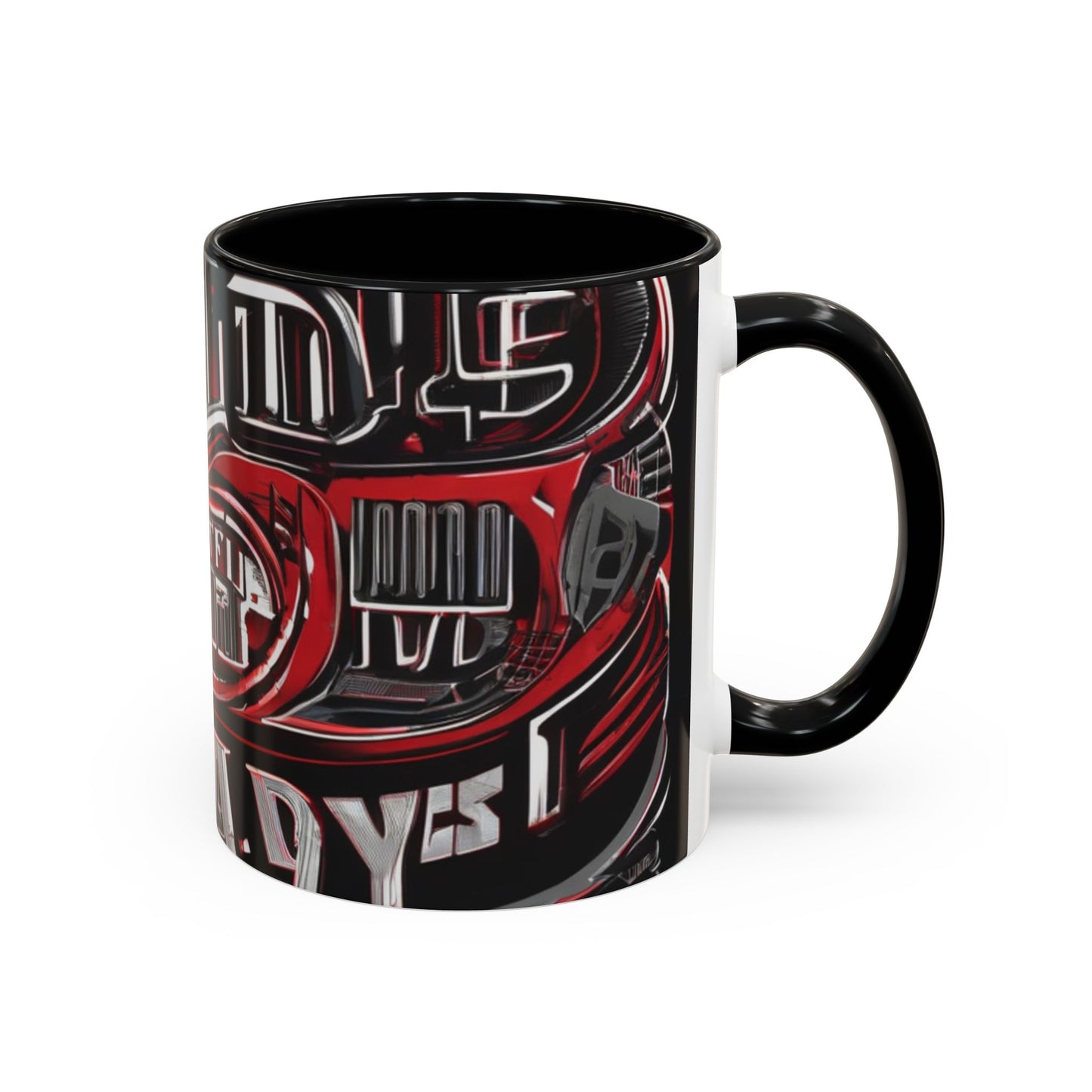 boostlete-boost-mode-type-win-the-day-outline-over-solid-monoline-0477 — Accent Mug 11/15oz