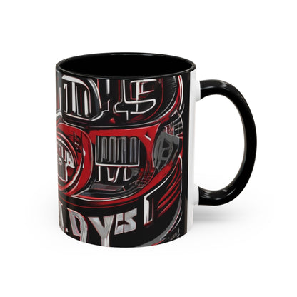 boostlete-boost-mode-type-win-the-day-outline-over-solid-monoline-0477 — Accent Mug 11/15oz