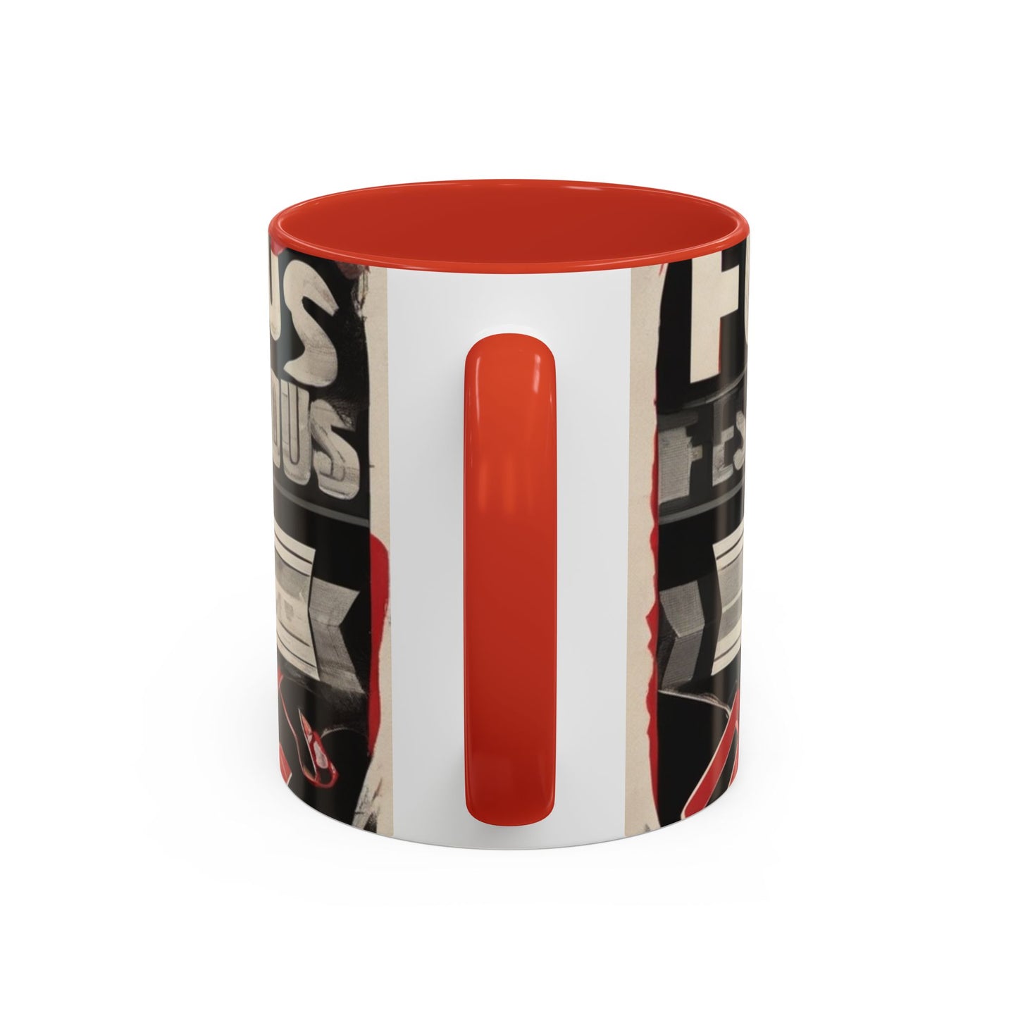 boostlete-mile-by-mile-type-focus-over-feelings-split-retro-0841 — Accent Mug 11/15oz